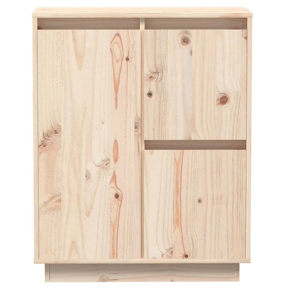Petit meuble de rangement 3 portes en bois massif de pin – Collection Vizion - Photo n°1