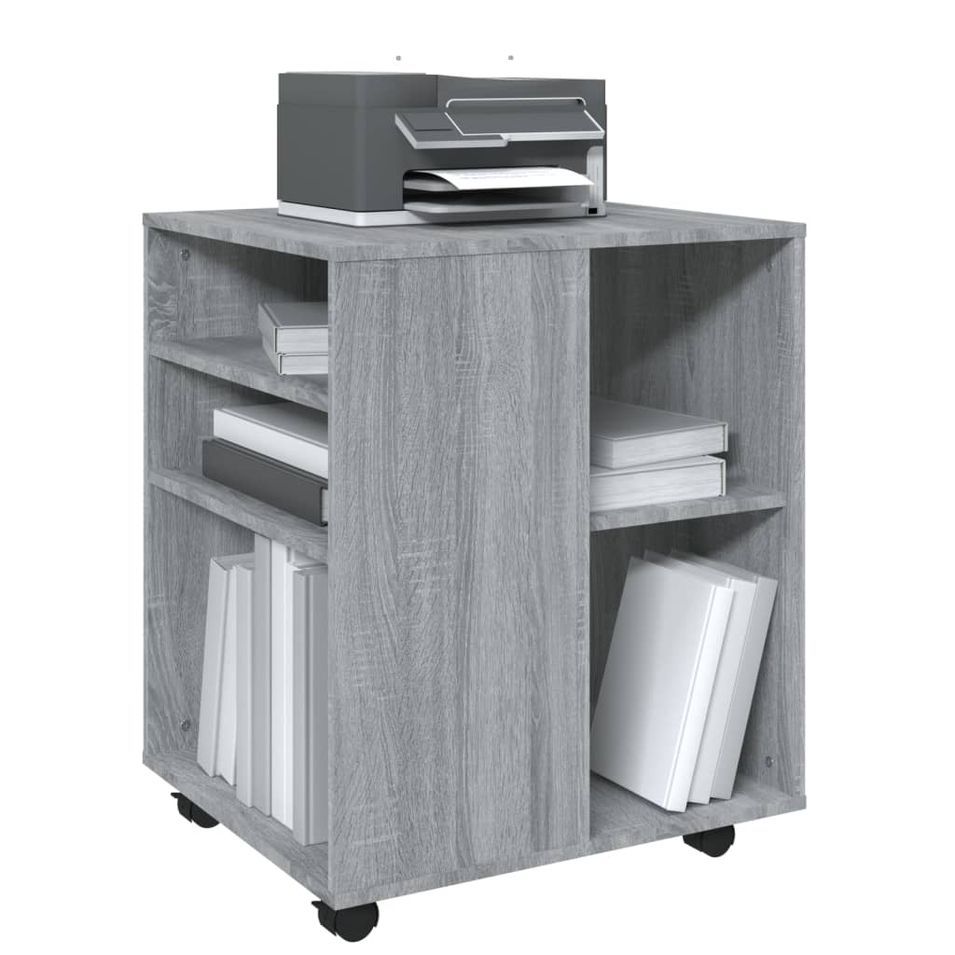 Petit meuble de rangement sur roulettes Burok 60 cm – Discret et pratique - Photo n°1
