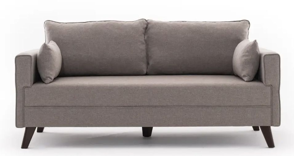 Petite canapé 2 places tissu beige Kandy 177 cm - Photo n°1