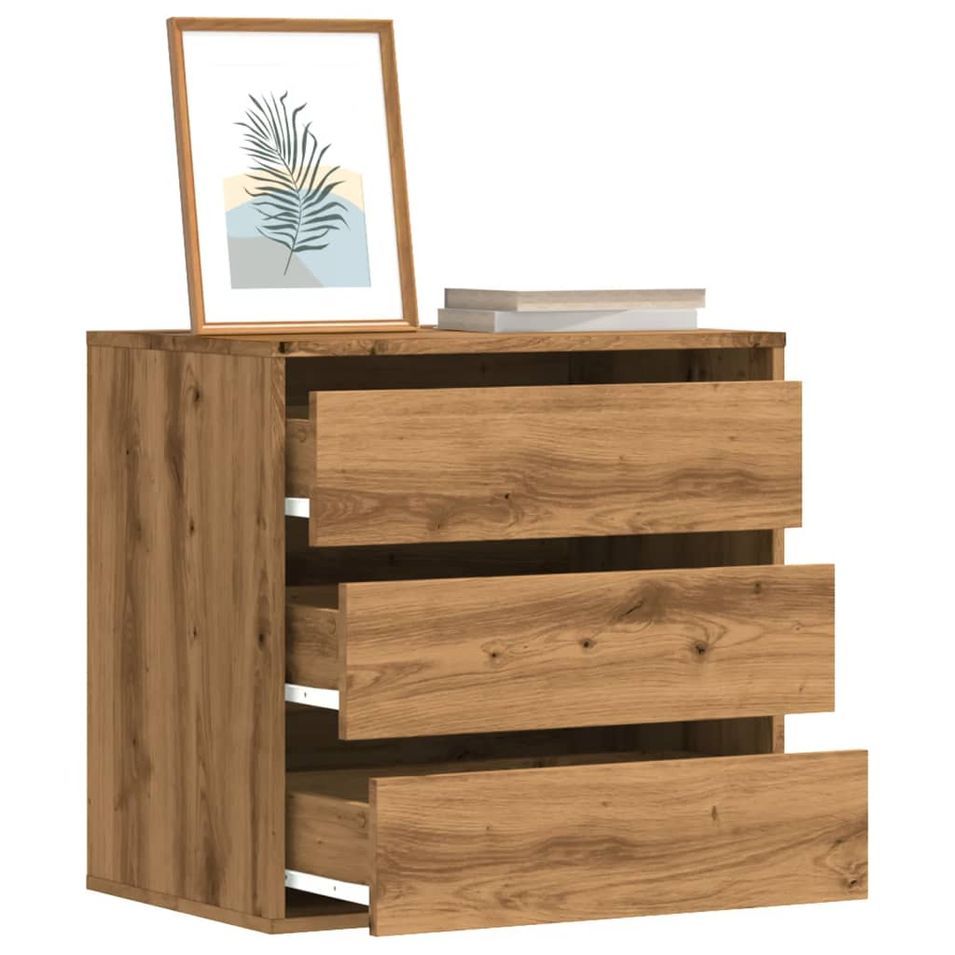 Petite commode 3 tiroirs Basko 60 cm - Fonctionnelle pour petit espace - Photo n°1