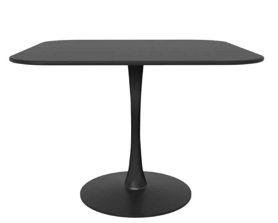 Petite table carrée TULIPA 80 cm - Bois et métal - Photo n°1