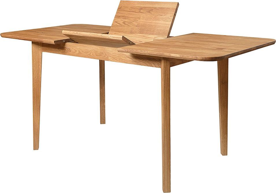 Petite table rectangulaire extensible 120 à 160 cm en bois de chêne massif Franka - Photo n°1