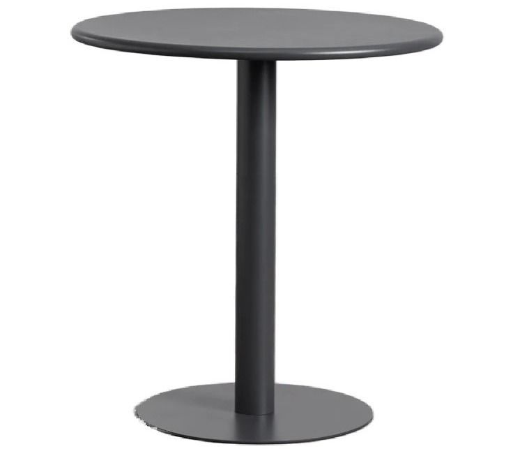 Petite table ronde en acier mat BIVO 70 cm - Photo n°1