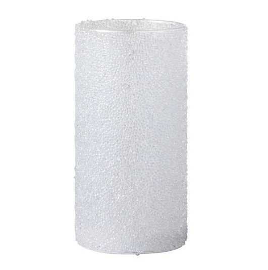 Photophore à LED verre blanc Licia H 20 cm - Photo n°1