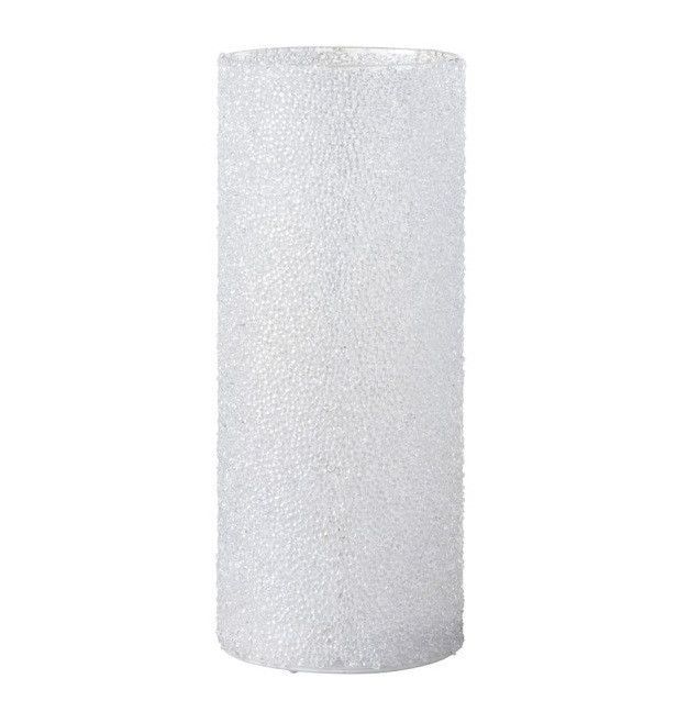 Photophore à LED verre blanc Licia H 25 cm - Photo n°1