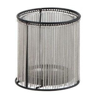 Photophore métal noir et chaîne argentée Licia H 11 - Photo n°1