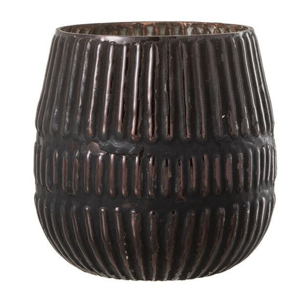 Photophore oeuf verre marron Nissy - Photo n°1