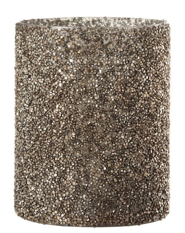 Photophore verre à paillettes dorées Ysarg - Lot de 3 - Photo n°1