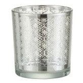 Photophore verre argenté Omani H 8 cm - Photo n°1