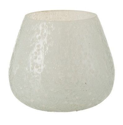 Photophore verre blanc Ettis H 14 cm - Photo n°1