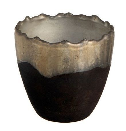 Photophore verre doré et noir Ysarg 2 - Photo n°1