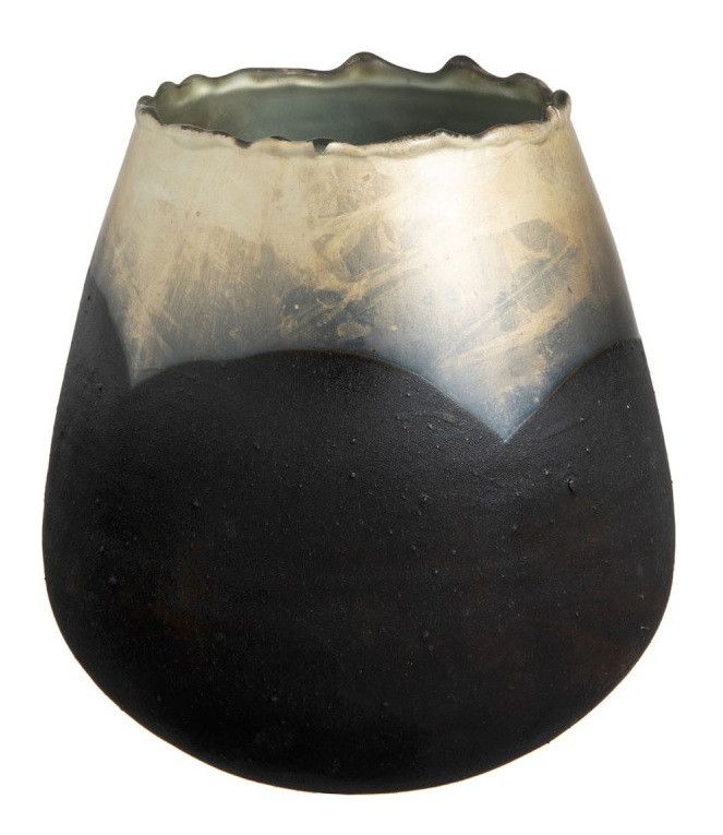 Photophore verre doré et noir Ysarg - Photo n°1