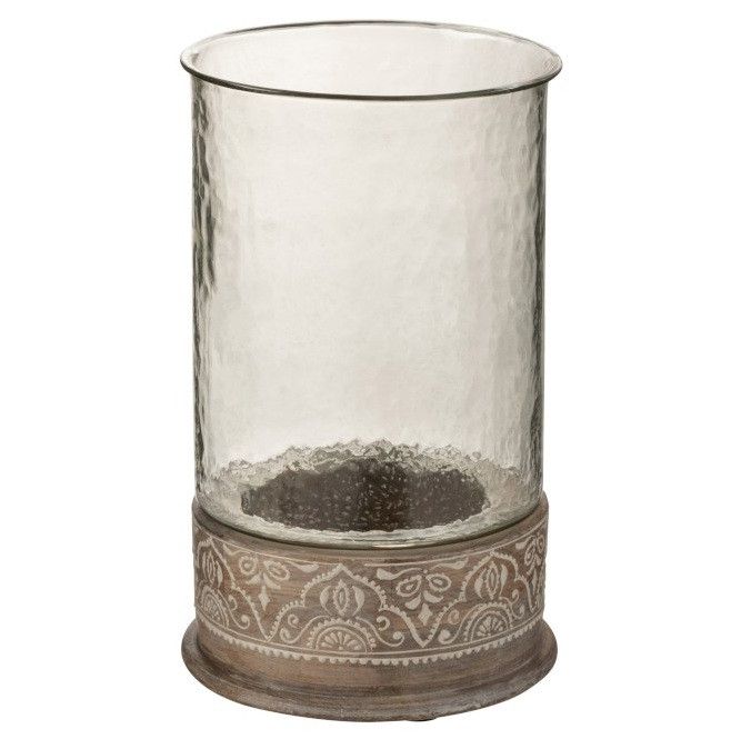 Photophore verre et manguier massif blanc Omani - Photo n°1