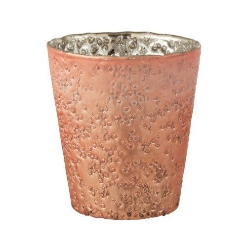 Photophore verre orange Indie H 11 cm - Photo n°1