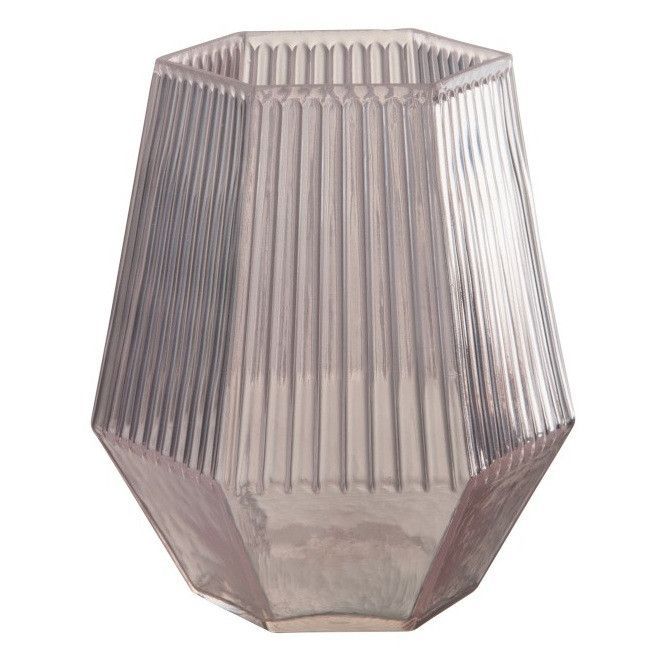 Photophore verre rose clair Corali - Photo n°1