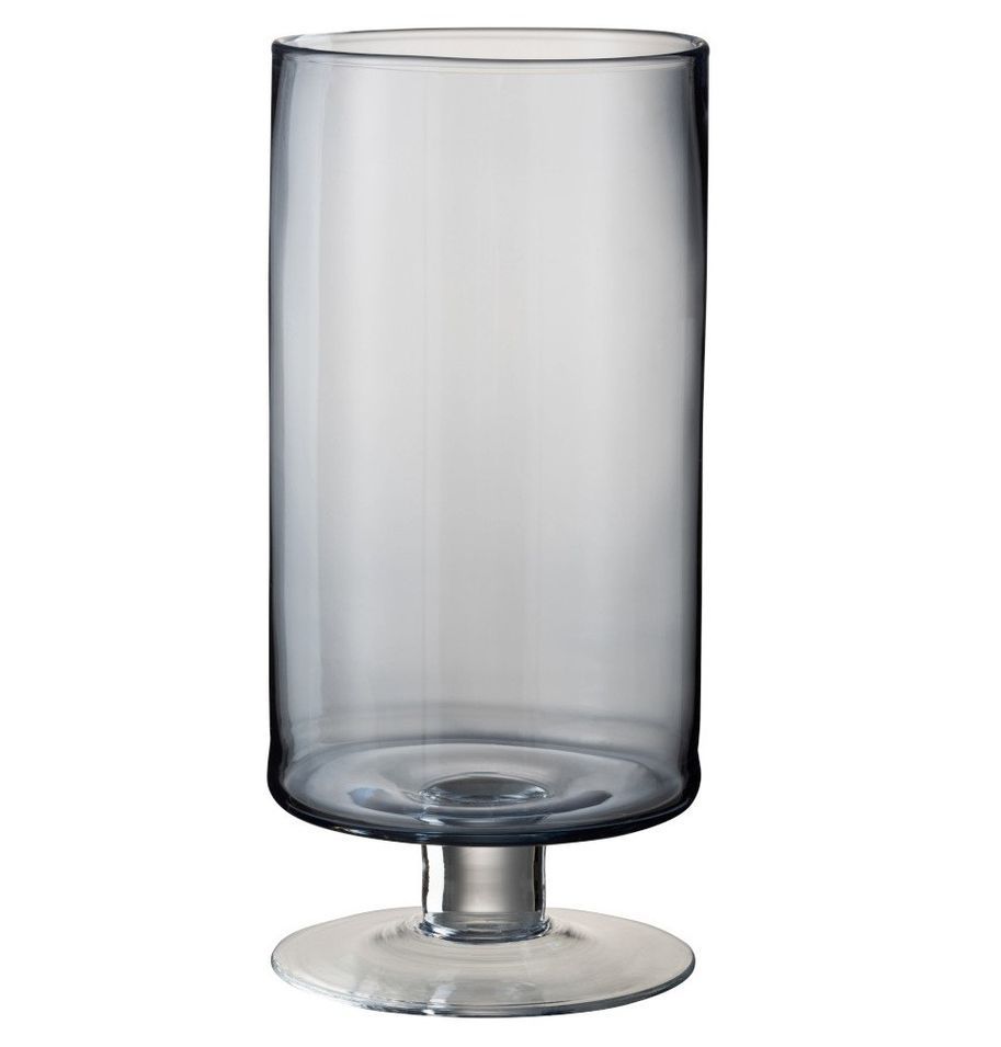 Photophore verre transparent bleu Neela H 33 cm - Photo n°1