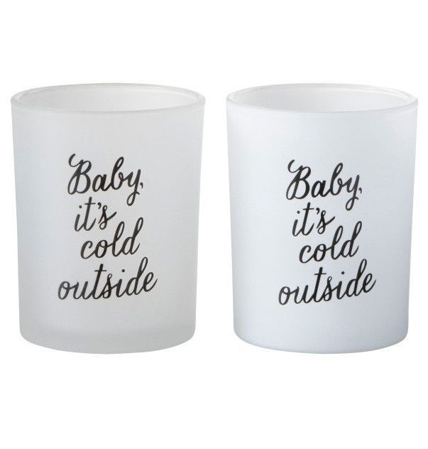 Photophores verre blanc imprimé noir Bialli H 12 cm - Lot de 12 - Photo n°1