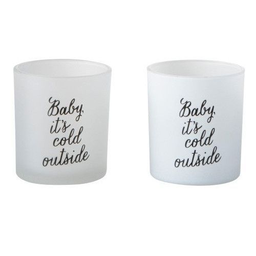 Photophores verre blanc imprimé noir Bialli H 8 cm - Lot de 16 - Photo n°1