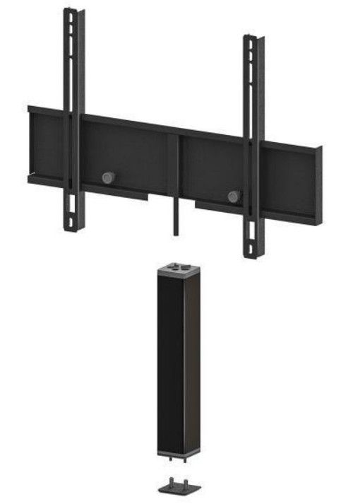 Pied rotatif pour écran plasma alu noir pour meuble TV Studio 110 - Photo n°1