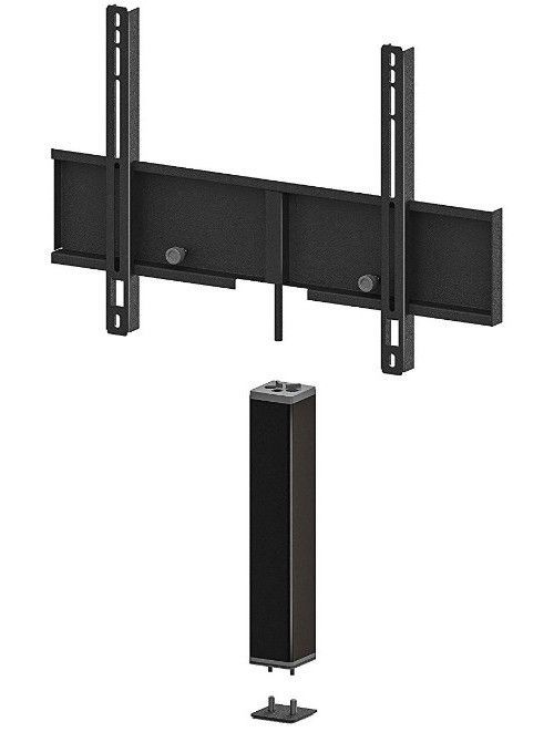 Pied rotatif pour écran plasma alu noir pour meuble TV Studio 165 et 260 - Photo n°1