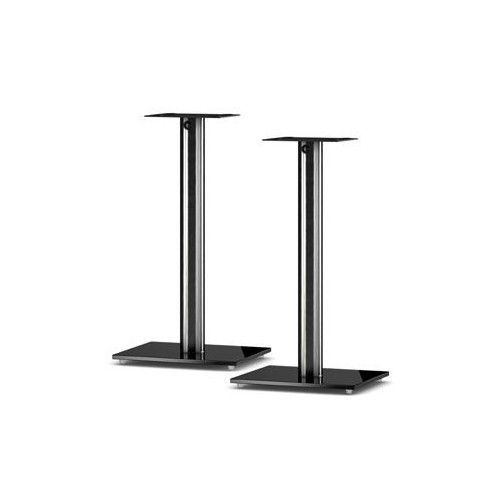 Pieds pour enceintes à poser SP100 verre trempé et alu laqué noir - lot de 2 - Photo n°1