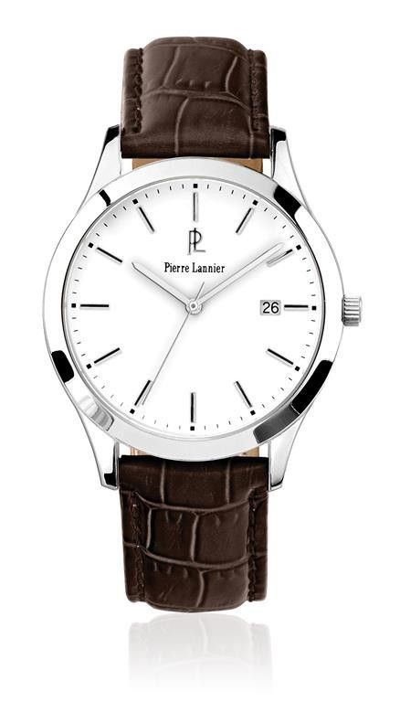 Pierre Lannier Classic 230c104 - Stainless Steel - Sapphire Crystal / Vetro Zaffiro -leather / Cuoio - 40 Mm - 5 Atm - Ronda515/1 - Photo n°1
