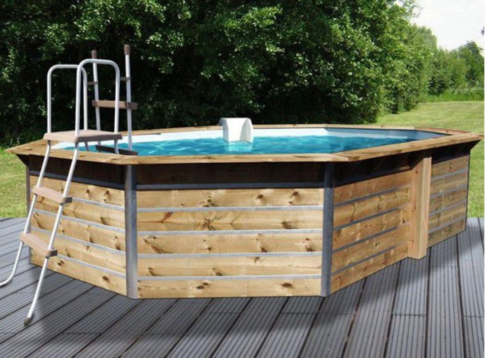 Piscine bois Luçon 590x420x111cm - Photo n°1