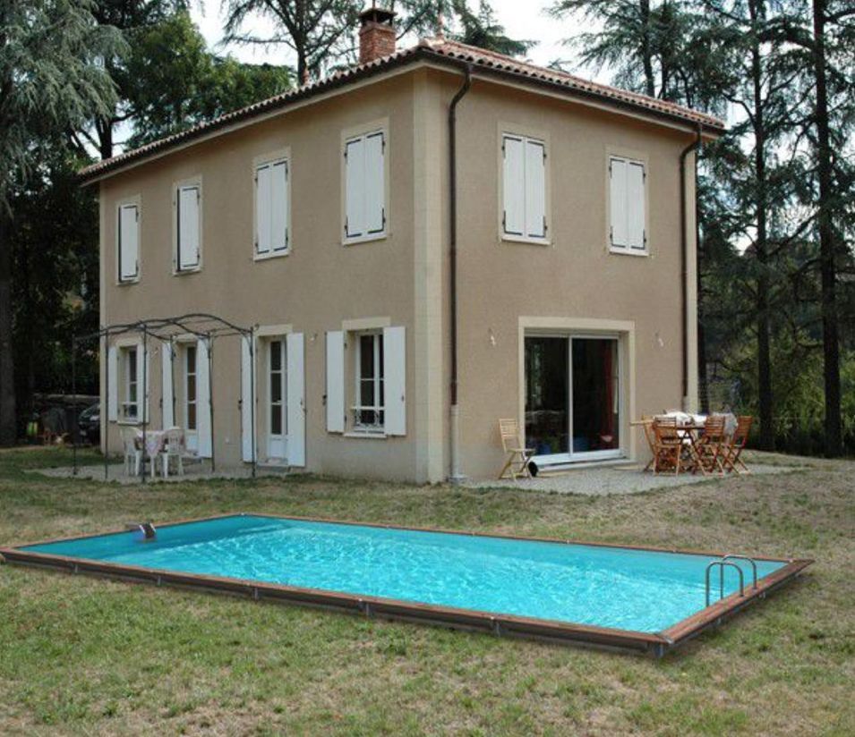Piscine bois Sikinos 990x480x147cm - Photo n°1