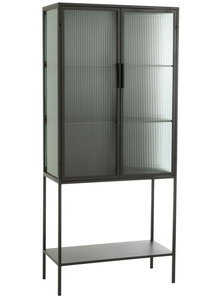 Placard 2 portes métal noir Alicia H 180 cm - Photo n°1