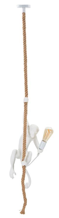 Plafonnier singe blanc design original résine déco - Photo n°1