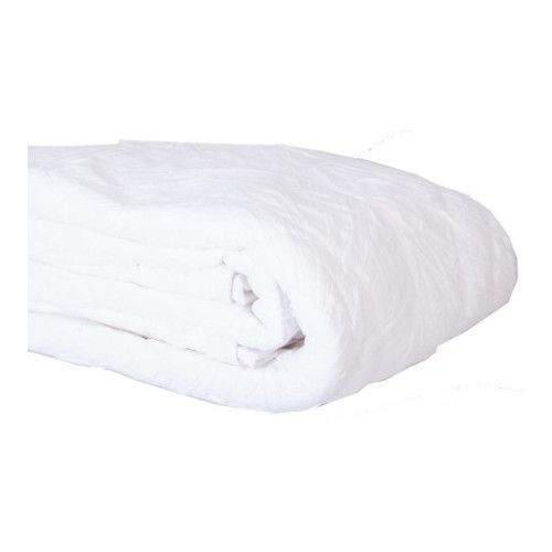 Plaid provençal coton et tissu blancs Août - Photo n°1