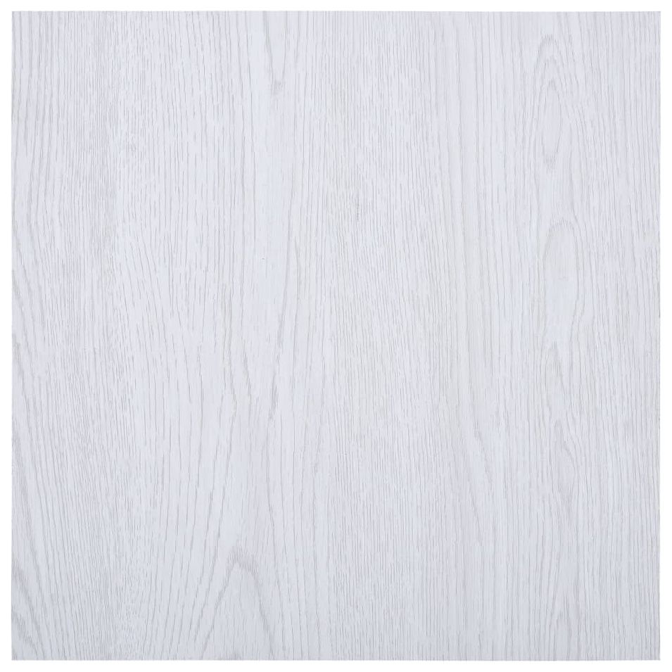 Planches de plancher autoadhésives 5,11 m² PVC Blanc - Photo n°1