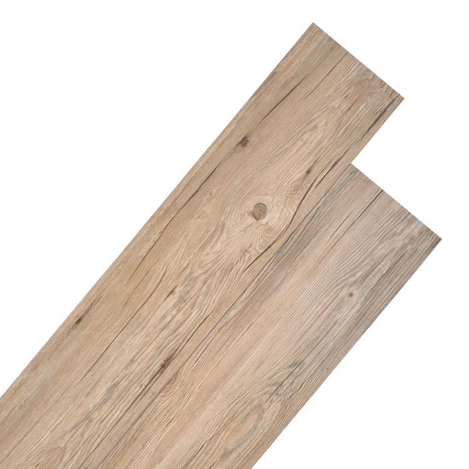 Planches de plancher PVC 4,46 m² 3 mm Marron chêne - Photo n°1