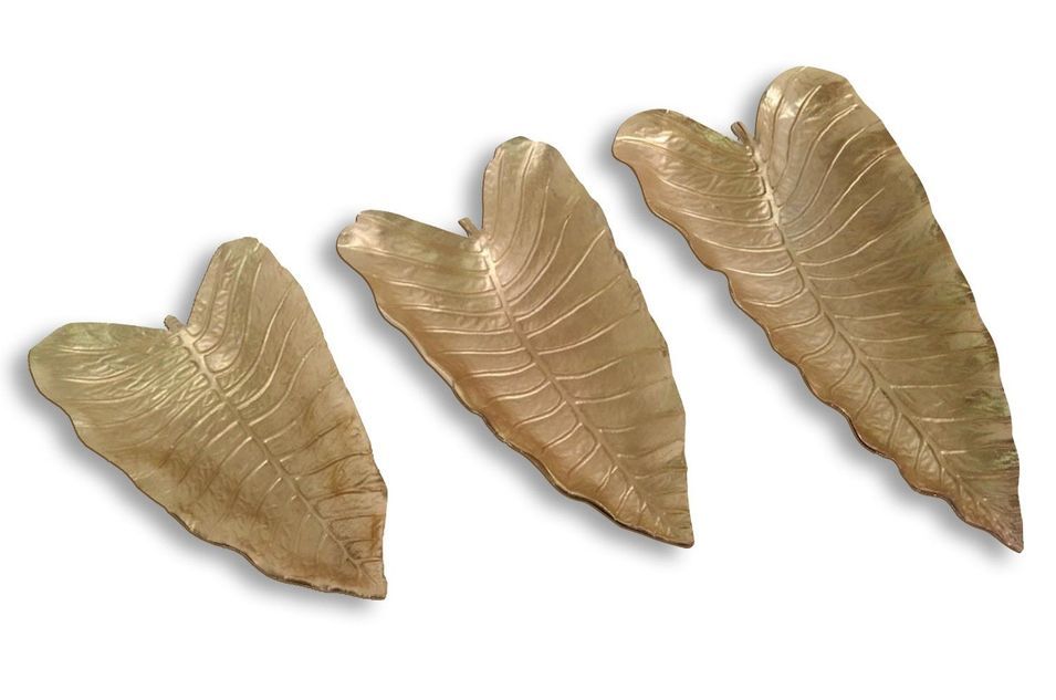 Plateau décoratif en métal cuivré Fila - Lot de 3 - Photo n°1