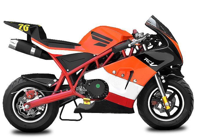 Pocket bike Rocket Deluxe PS50 49cc orange - Photo n°1