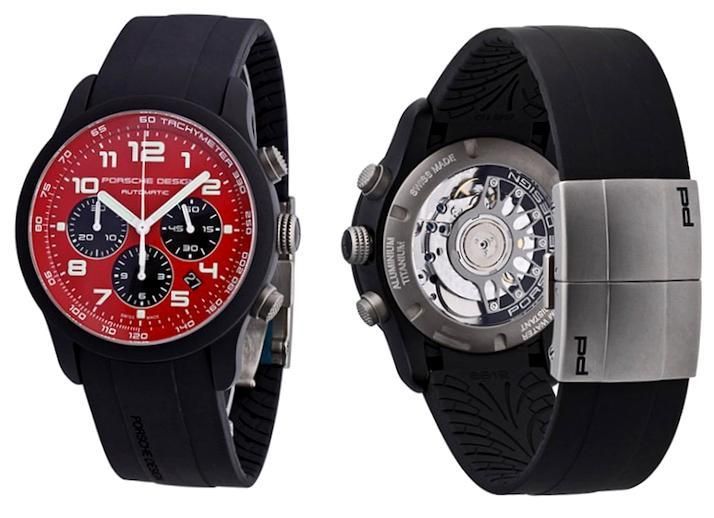 Porsche Design Dashboard P6612 - Automatic Chrono Eterna Movement Titanium-aluminium Case Rubber Strap Gray Dial W. Black Counters 42mm Date Sapphire Glass Front&back Wr 100m Swiss Made 6612.17.86.1139 - Photo n°1