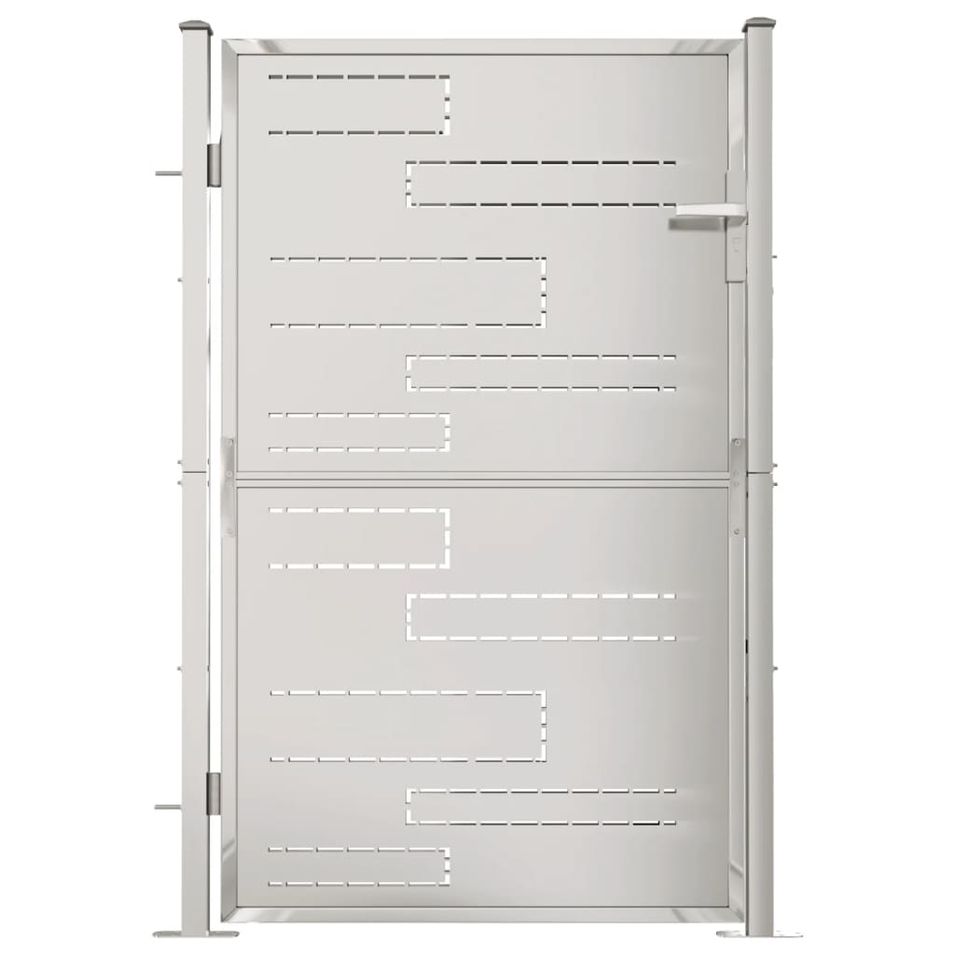 Portail de jardin 100x150 cm Acier inoxydable 3 - Photo n°1