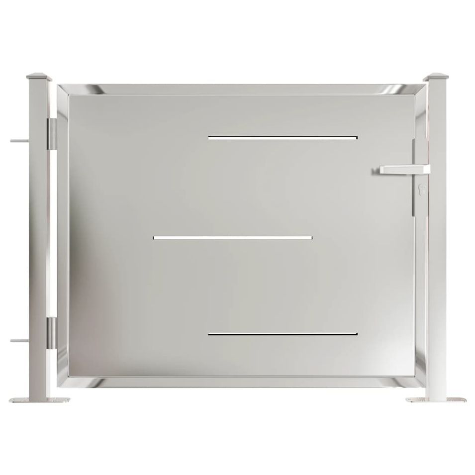 Portail de jardin 100x75 cm Acier inoxydable 2 - Photo n°1