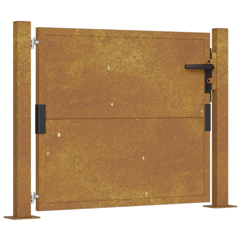 Portail de jardin 105x105 cm acier corten - Photo n°1