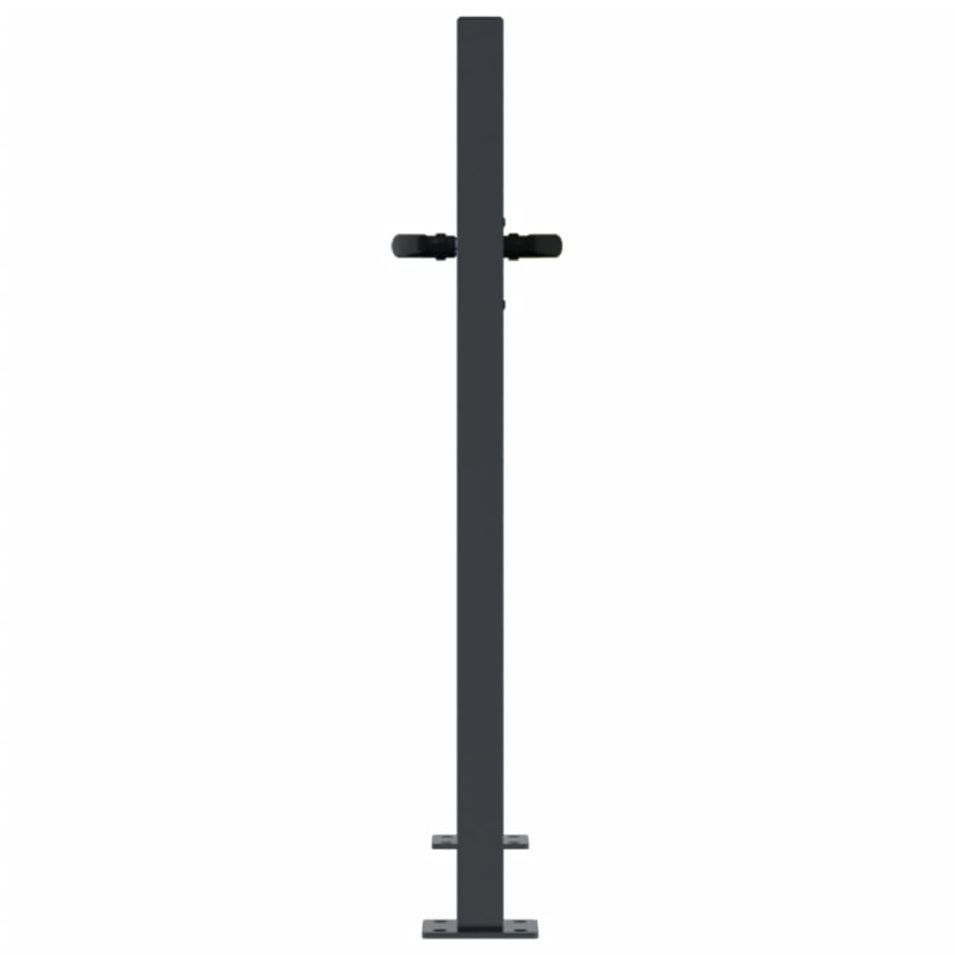 Portail de jardin anthracite 105x80 cm acier conception d'arbre - Photo n°5