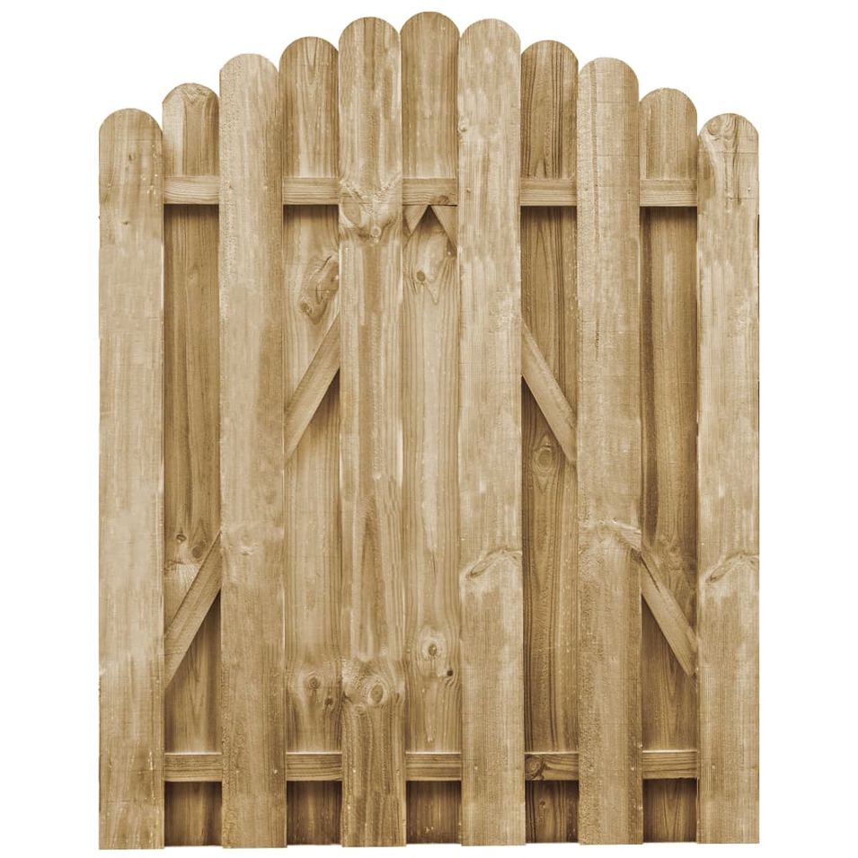 Portail de jardin Bois de pin imprégné 100x125 cm - Photo n°1