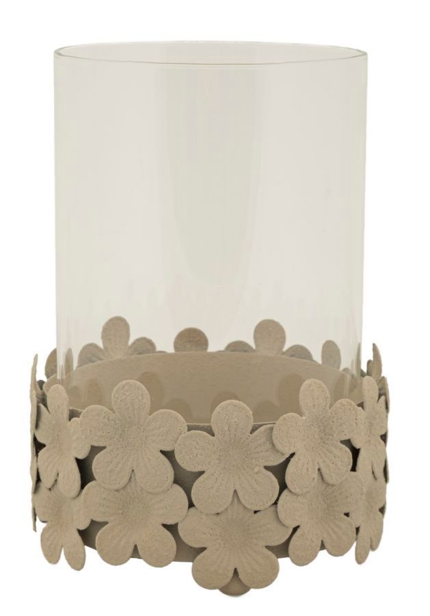 Porte-bougie dune c/verre cm ø12x16 - Photo n°1