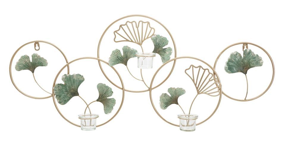 Porte-bougies mural greenery cm 80x7,5x35,5 - Photo n°1