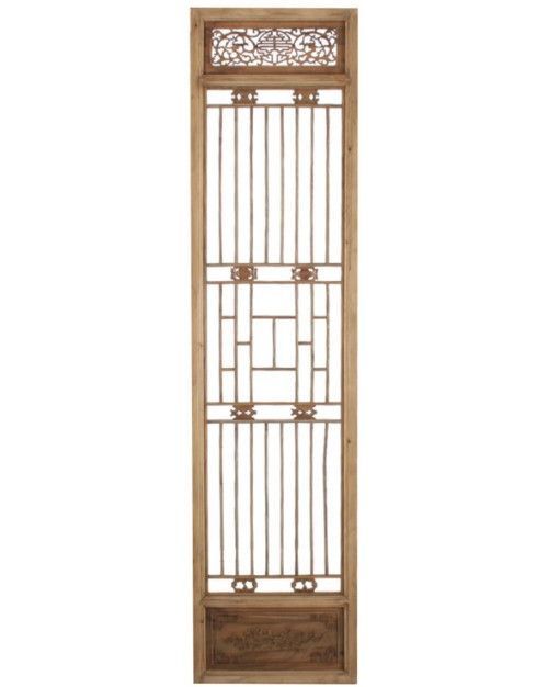 Porte décoration orientale orme massif clair vieilli Channel - Photo n°1