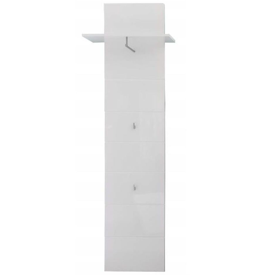 Porte-manteau 2 crochets blanc brillant Kelia 60 cm - Photo n°1