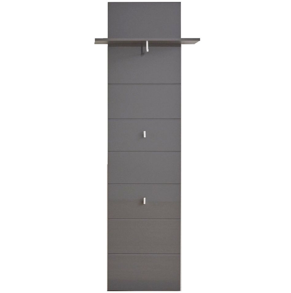 Porte-manteau 2 crochets gris brillant Kelia 60 cm - Photo n°1