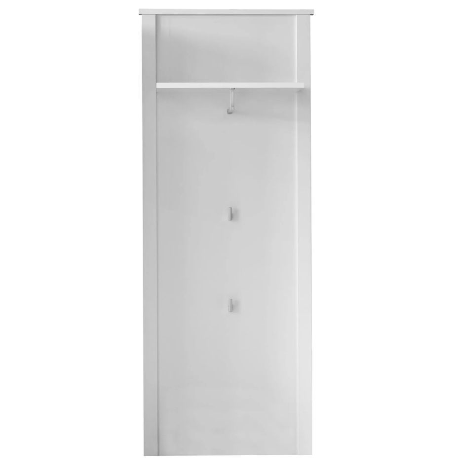 Porte-manteau 3 crochets mélaminé blanc Leone - Photo n°1