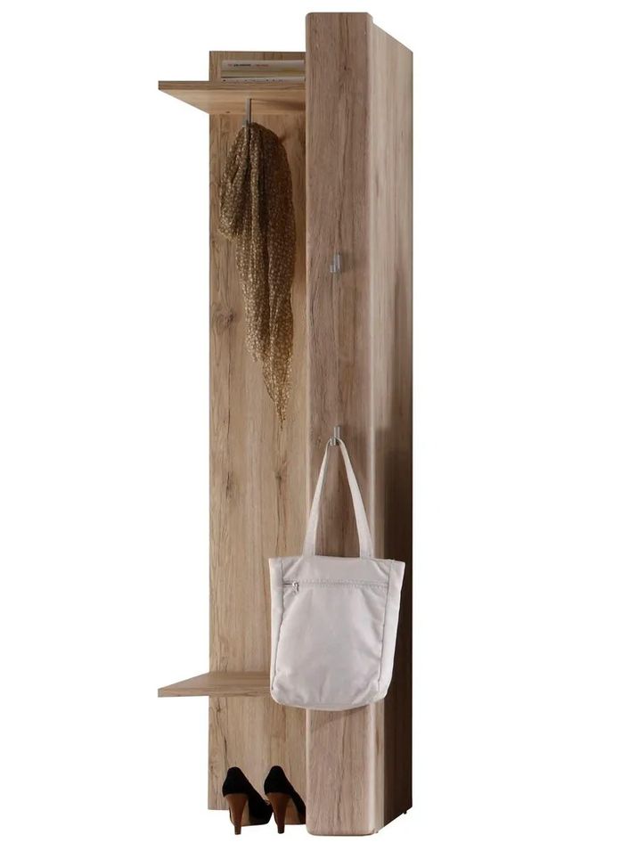 Porte-manteau avec étagères chêne San Remo Aurel 50 cm - Photo n°1