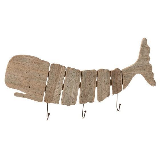 Porte-manteau baleine bois massif clair Azura - Photo n°1