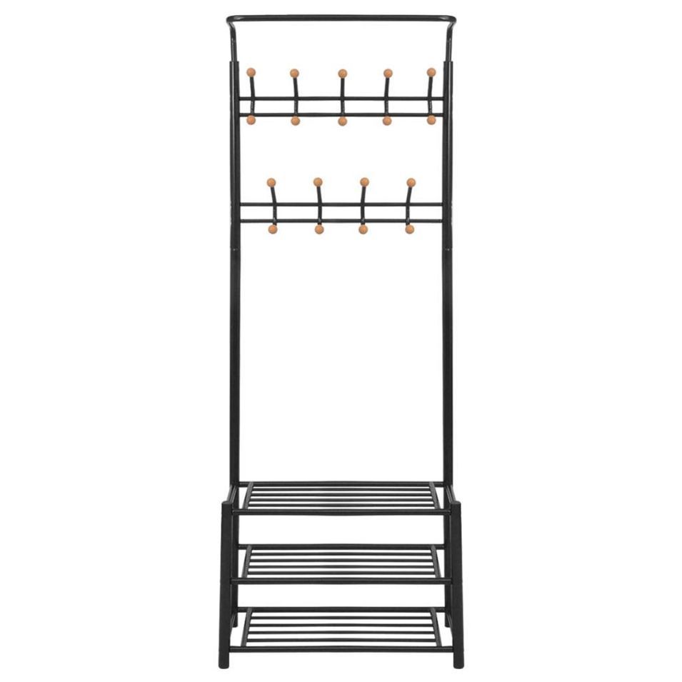 Porte-manteau LOKA avec rangement chaussures – Acier - Photo n°1